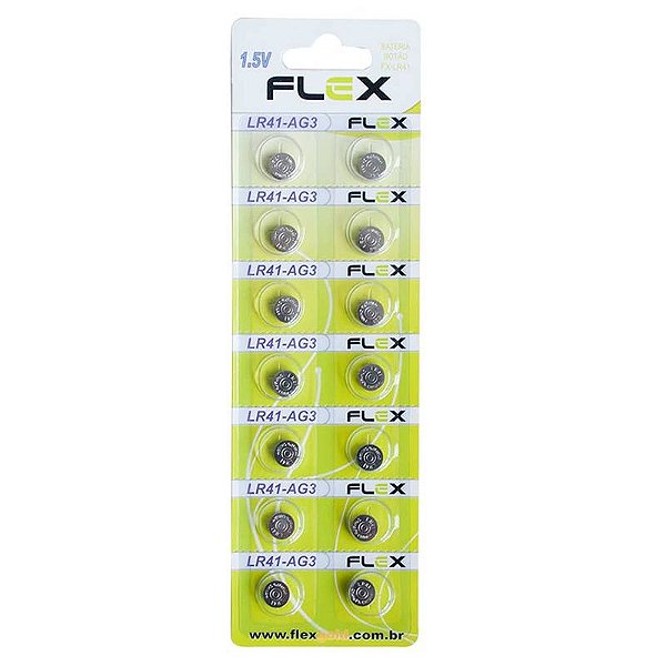 Bateria Botao Lr41 ( Cartela C/ 14 Unid.) Flex Fx-lr41