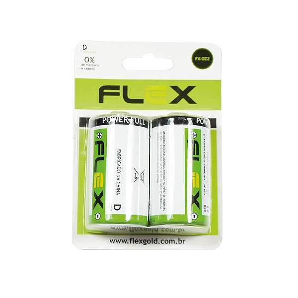 Pilha D Comum Flex 02 Unidades Fx-dz2