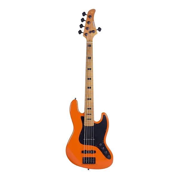 Contrabaixo 5 Cordas Aninha Deleones Strinberg JBS155AD OR Orange Com Capa