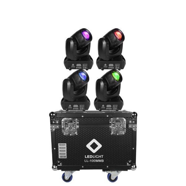Moving Led Beam Led Light LL-100MMB 100W Fly Case C/4