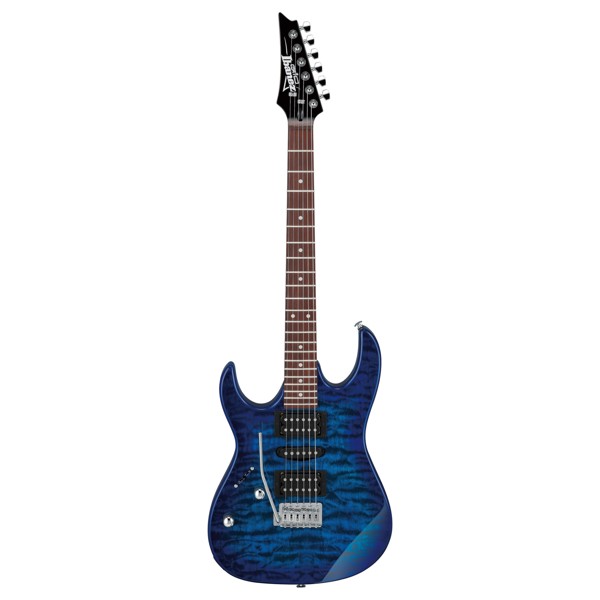 Guitarra Canhota Super Strato Ibanez RG GIO GRX70QAL TBB Transparent Blue Burst