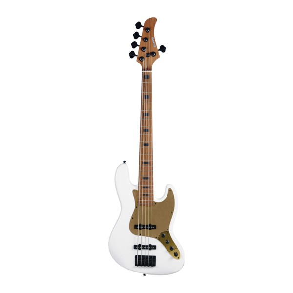 Contrabaixo 5 Cordas Strinberg JBS155AD Aninha Deleones PW Pearl White Com Capa