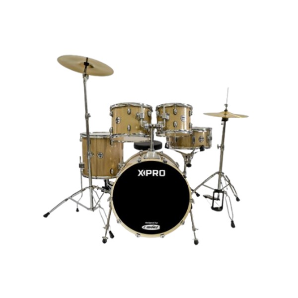 Bateria Acústica 20" X-Pro Stage BAT 620 STG Areia Sparkle Com Banco E Pratos (Usado)