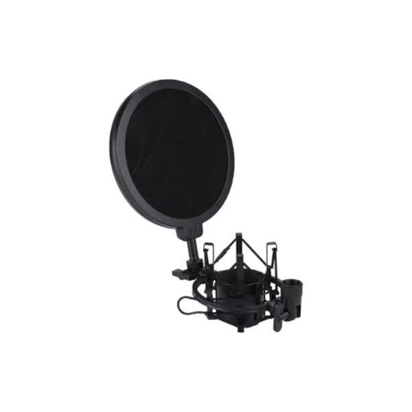 Suporte Para Microfone Shock Mount Com Pop Filter Saty SMPF-01