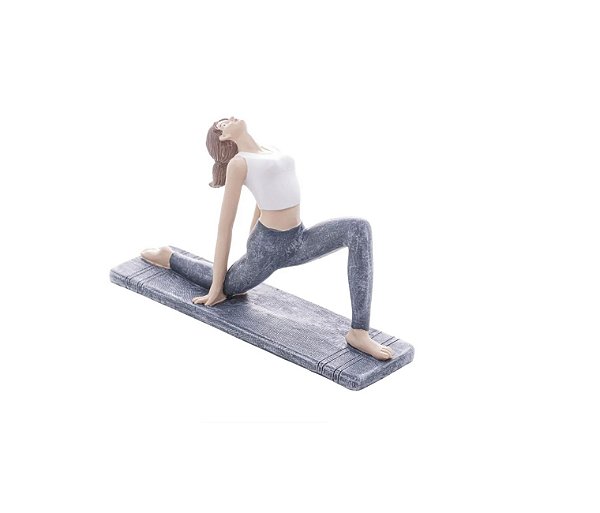 FIGURA DECORATIVA DE RESINA YOGA 21x6x12cm