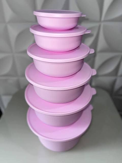 KIT BEA PDA ALOHA BATEDEIRA ROSA 6 PEÇAS TUPPERWARE