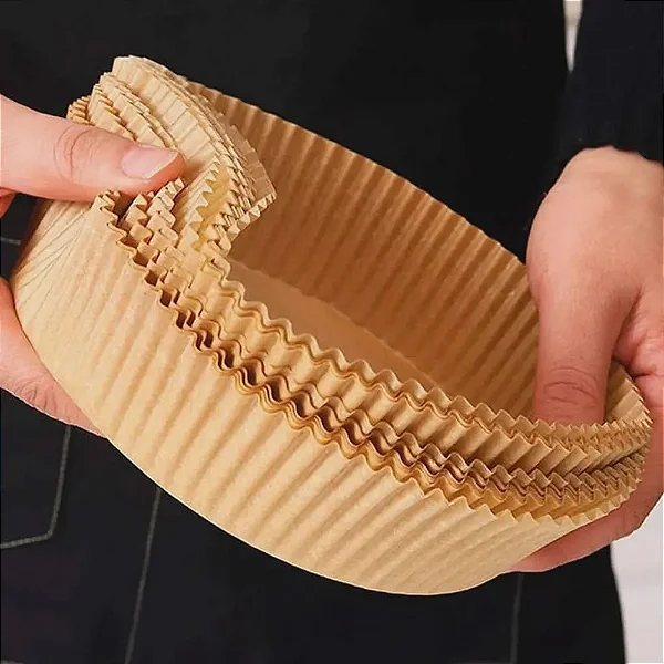 FORMA DE PAPEL DESCARTAVEL PARA AIR FRYER FRITADEIRA 50un 20CM