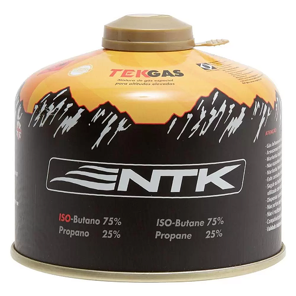 CARTUCHO DE GÁS COM VÁLVULA DE SEGURANÇÃO PARA FOGAREIRO TEKGÁS 230G