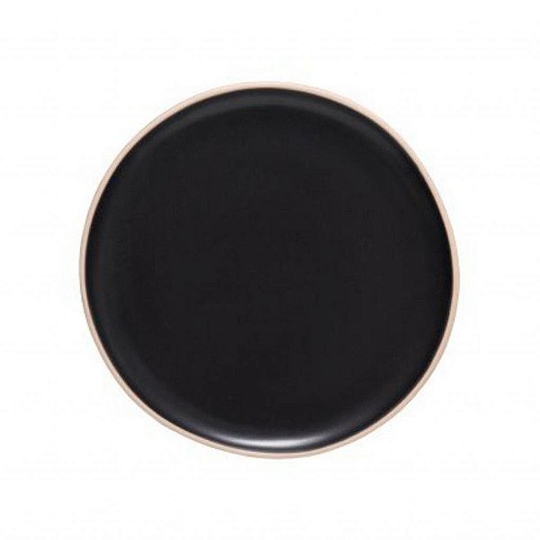 PRATO DE SOBREMESA VIVANT PRETO 20CM