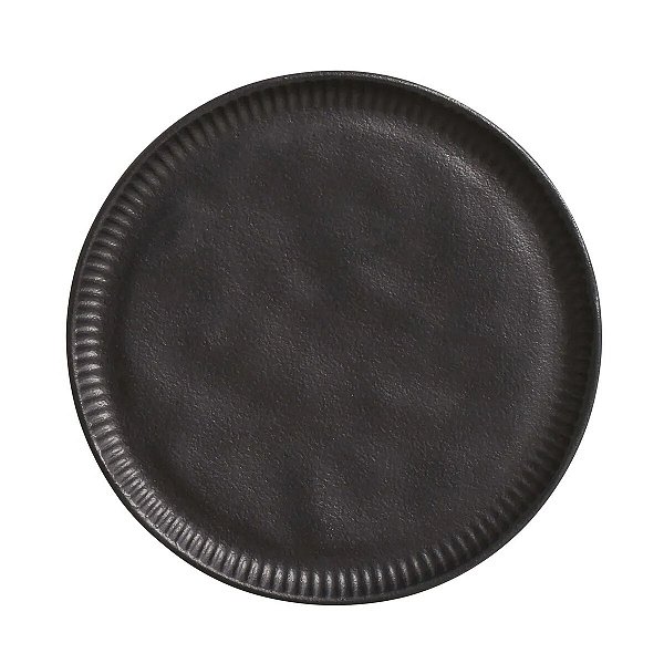PRATO SOBREMESA LINHAS PRETO MATTE Ø 21,5 CM 1a CLASS