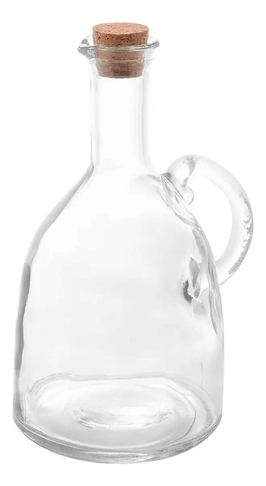 GARRAFA PARA AZEITE DE VIDRO COM TAMPA DE ROLHA 580ML