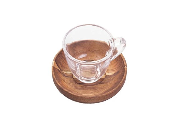 XÍCARA DE CAFÉ C/PIRES MADEIRA TECA 75ML