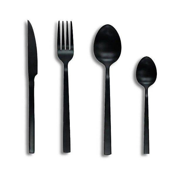 FAQUEIRO INOX IBIZA BLACK 24 PEÇAS