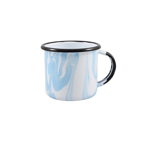 CANECA 4,5 - DECORADA MARMORIZADO AZUL CLARO- 70 ML