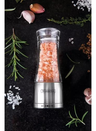 Moedor De Pimenta Ou Sal Rosa Com Regulagem Inox Tramontina