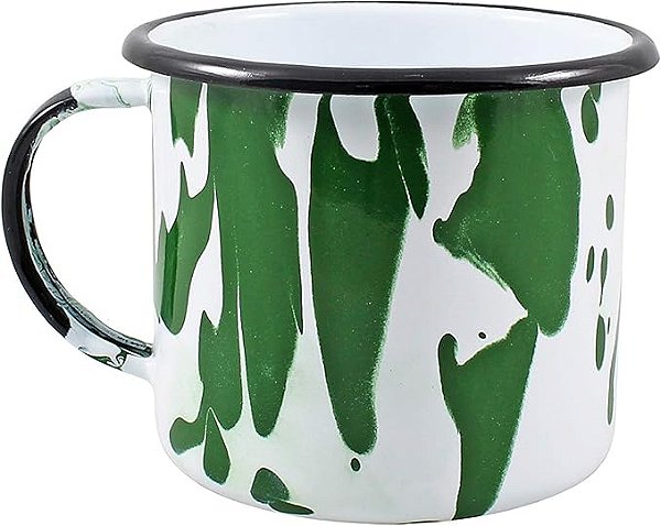 CANECA AGATA EWEL 08 - DECORADA MARMORIZADO (VERDE) - 370ML