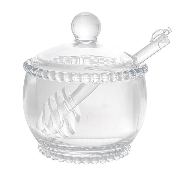 Meleira Pearl C/ Tampa Pegador De Mel Cristal Wolff