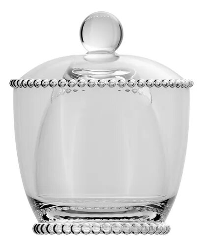 MANTEIGUEIRA FRANCESA DE VIDRO COM TAMPA PEARL 10,5CM X 10,5CM X 11CM WOLFF