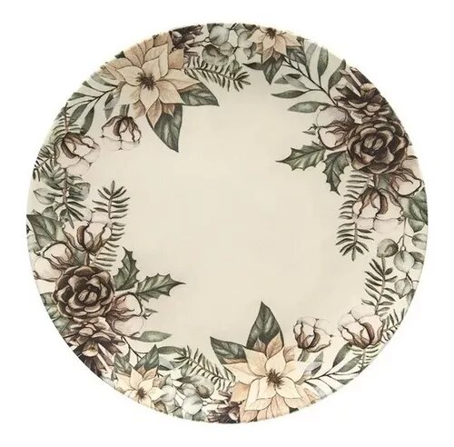 Conjunto 6 Pratos Raso Aquarelle Memórias De Natal Copa&cia