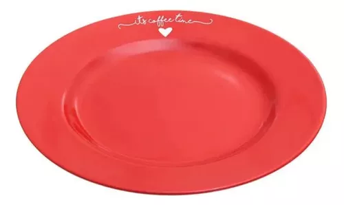 Conjunto 6 Pratos Sobremesa L'amour 19,5cm Haüskraft Vermelho