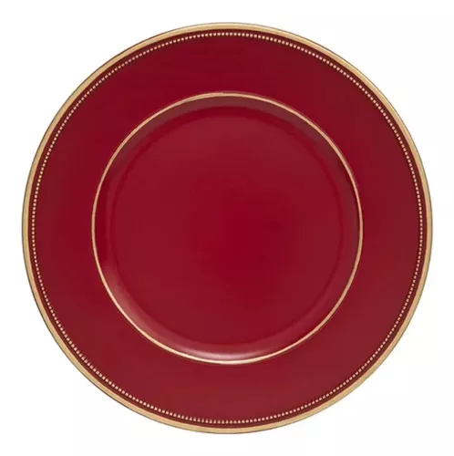 Conjunto 6 Sousplat Galles Hope  Vermelho 33cm - Copa E Cia