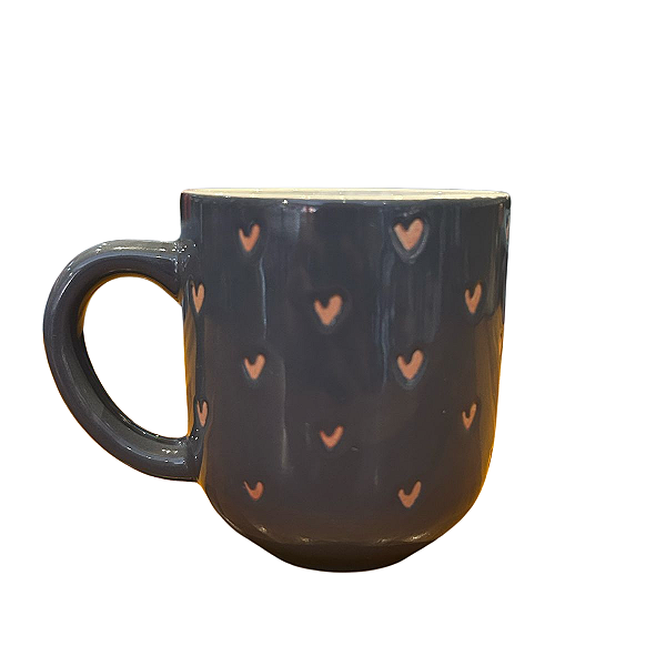 Caneca Ceramica Petit Heart Cinza 300ml
