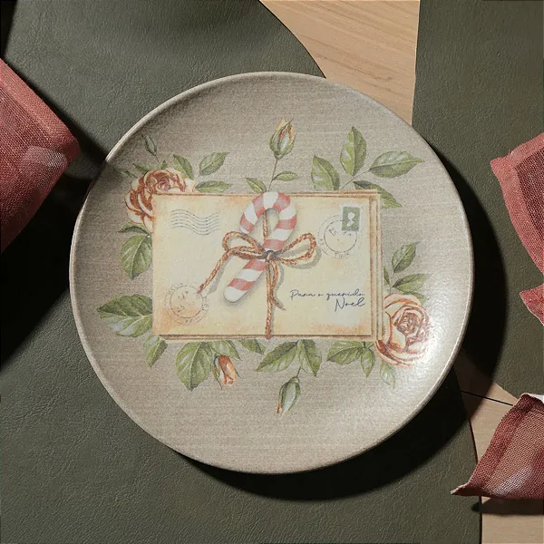 Conjunto com 6 Pratos de Sobremesa Coup Stoneware Postais de Natal Ø19,4cm