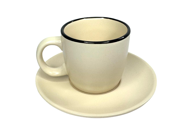 Jogo 6 Xicaras Cafe Pires Ceramica Denny Branco 130ml Wellmix