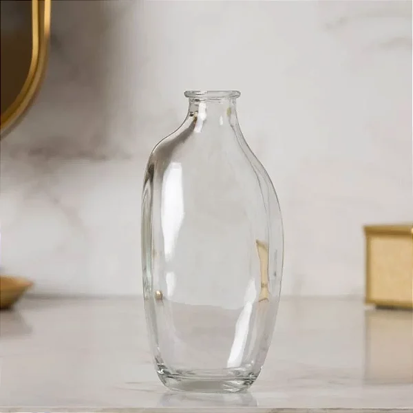 Vaso Organics 15cm Vidro Transparente Wolff