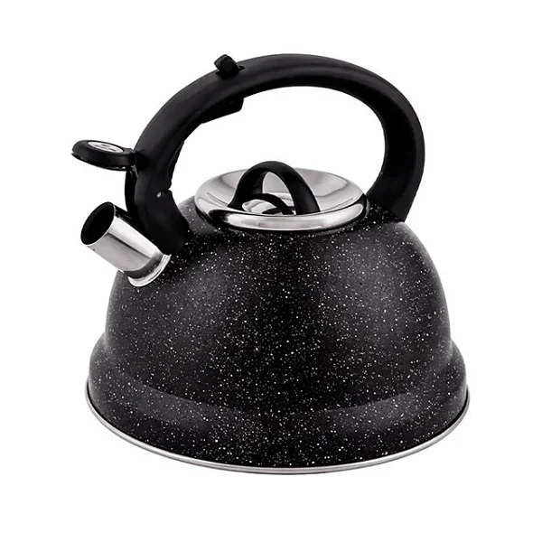 Chaleira de Inox com Apito 2,7L Indução Roma Preto Brinox