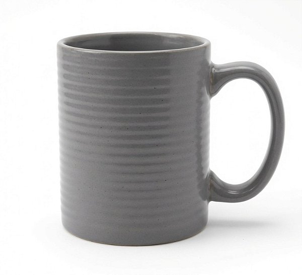 Caneca 320ml Cinza Cerâmica Grace Wellmix