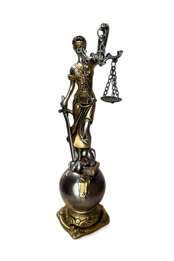 Figura Decorativa Estatua Dama da Justiça 24x7,5cm Wolff