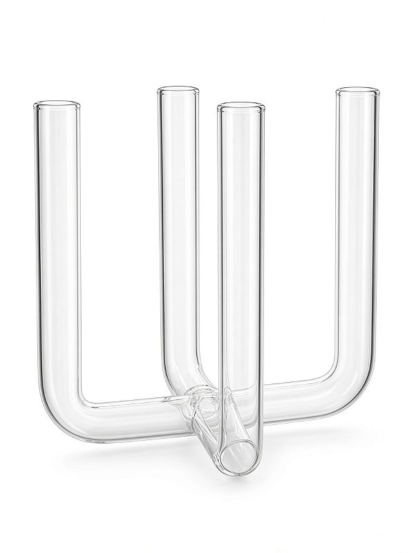 Vaso Vidro 4 Tubos De Ensaio 19x20cm Lilian Gift