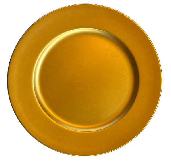 Conjunto 6 Sousplat 33cm Opala Dourado Lyor