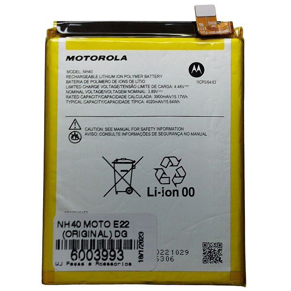 Bateria Motorola Moto E22 NH40 Original