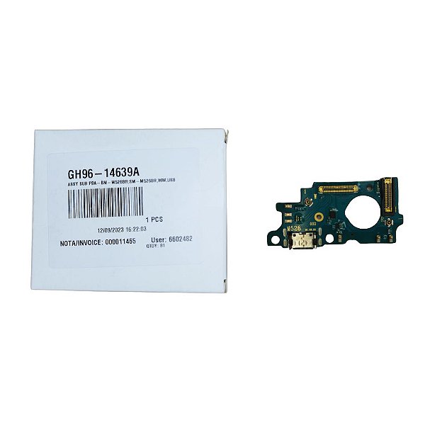 Conector de Carga Samsung M52 5G - M526 - Com Placa Original Nova