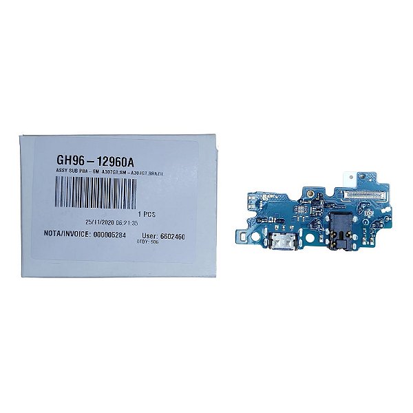 Conector de Carga Samsung A30S - A307 - Com Placa Original