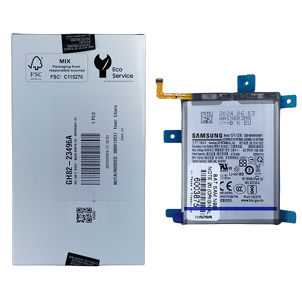 Bateria Samsung Note 20 N980 EB-BN980ABY 4300MAH - Original Nova