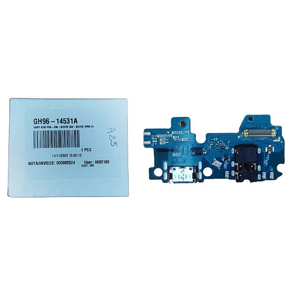 Conector de Carga Samsung M32 - M325 - Com Placa Original