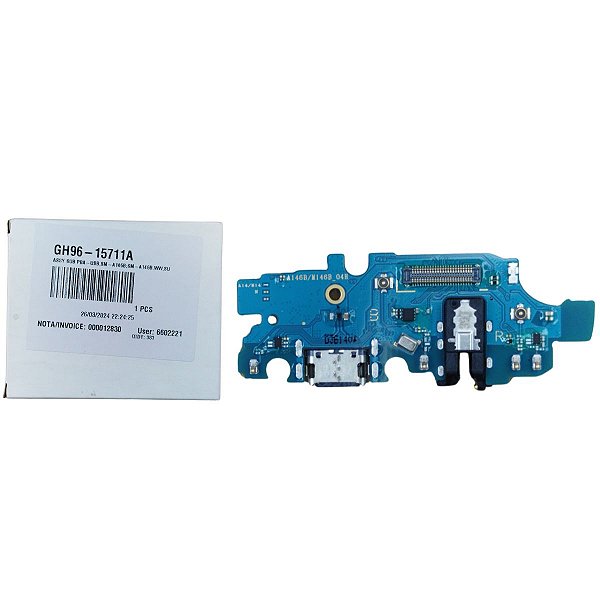 Conector de Carga Samsung A14 - A146 / M14 - M146 - Com Placa Original Nova