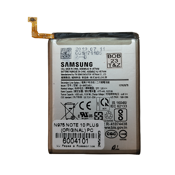 Bateria Samsung N975 NOTE 10 PLUS  EBBN972ABU  4170MAH - Original