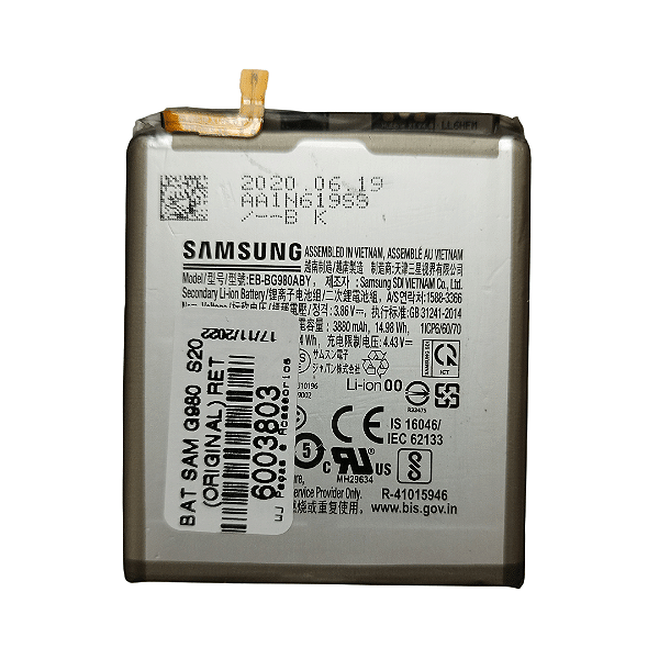 Bateria Samsung G980 S20  EBBG980ABY  - Original Retirada