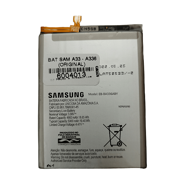 Bateria Samsung A33  A336 / A53  A536  EBBA336ABY - Original