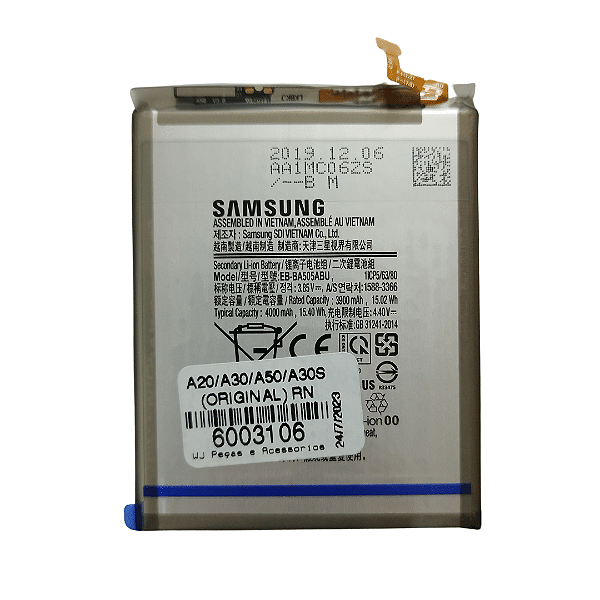 Bateria Samsung A20/A30/A50/A30S  Ebba505abu  4000MAH - Original Nova