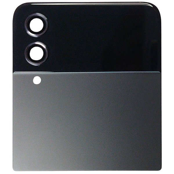 Tampa Traseira Samsung Z Flip 4 F721 Cinza com Display e Vidro da Câmera Original Retirada