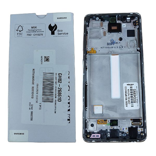 Tela Frontal Touch Display Samsung A52S 5G - A528 - Com aro BRANCO Original Nova