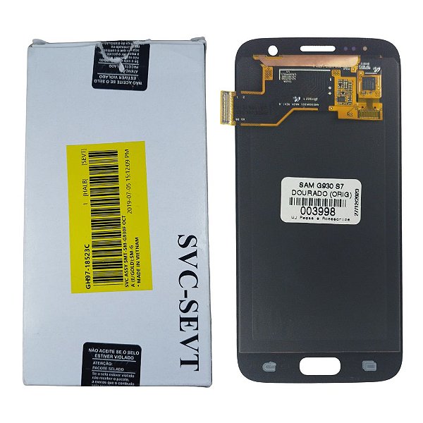Tela Frontal Touch Display Samsung G930 - S7 - Sem aro Original