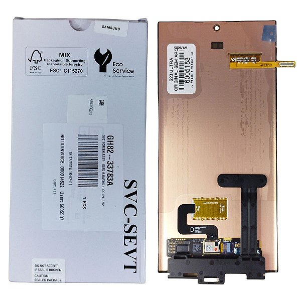 Tela Frontal Samsung S23 Ultra S918 sem aro - Original Nova