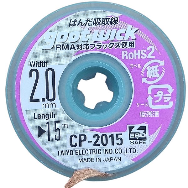 Malha Dessoldadora Goot Wick 2.0MM CP-2015