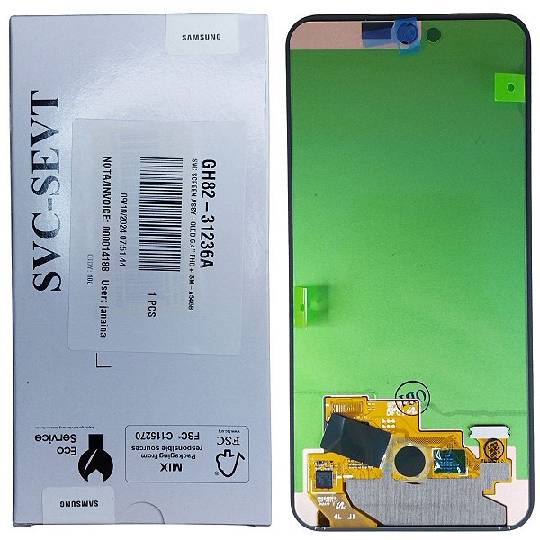 Tela Frontal Touch Display Samsung A54 A546 Sem aro Original